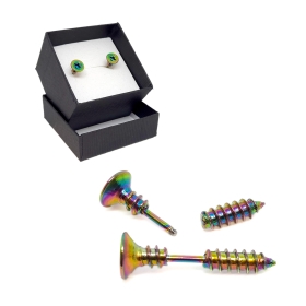 Screw earrings