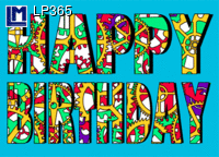 Postcard  HAPPY BIRTHDAY LP365